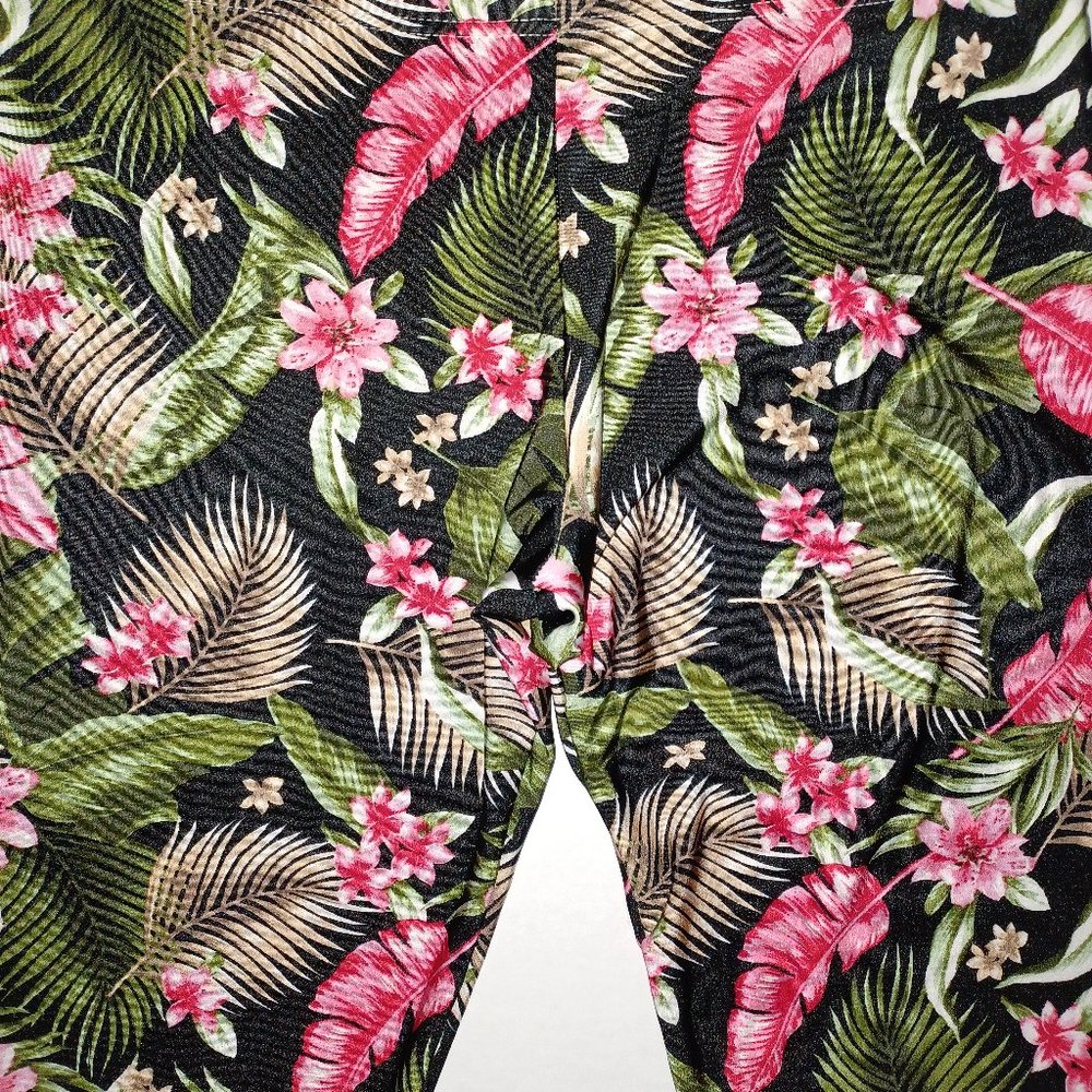 ROUGE COLLECTION WOMEN'S FLORAL TROPICAL PRINT  LEGGINGS